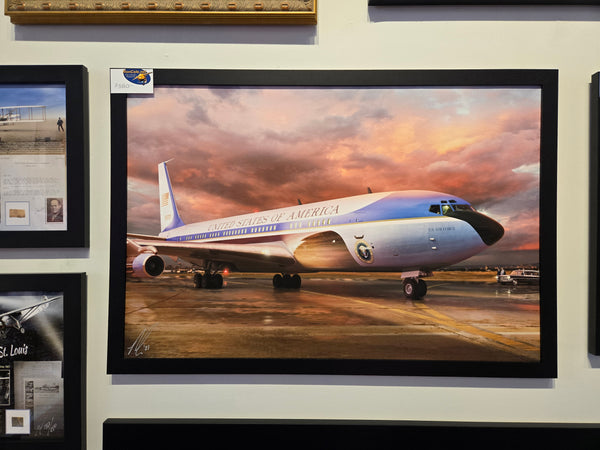 32x22 Open Framed Canvas JFK Air Force One, by Ron Cole