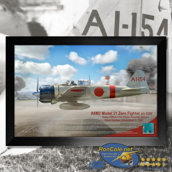Pearl Harbor Japanese A6M2 Mod. 21 Zero s/n 5289 Takashi Hirano Relic