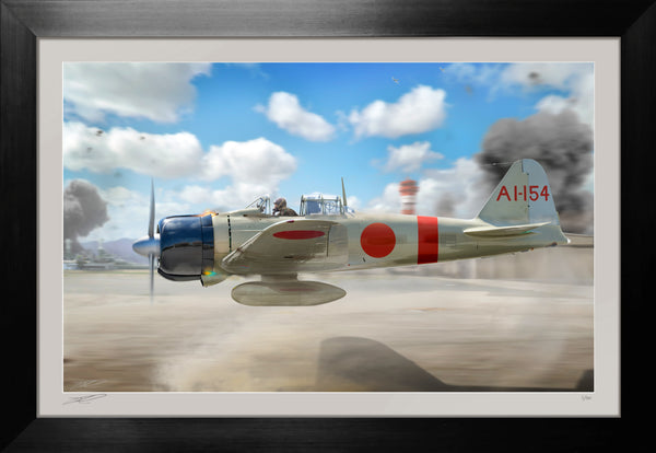 Japanese Navy A6M2 Mod. 21 Zero Pearl Harbor AI-154 Akagi, by Ron Cole