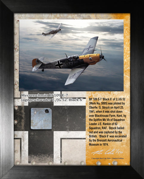 Messerschmitt Bf 109E Battle of Britain Combat Loss Relic Display - SM