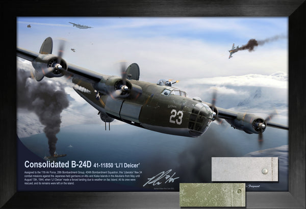 Consolidated B-24D Liberator 'Li'l Deicer' Aleutian Islands Relic Disp