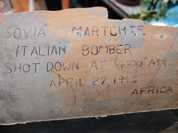 Italian Savoia-Marchetti SM.79 Sparviero Combat Loss Relic Display