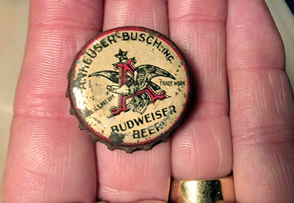 Y Bridge Zanesville, Ohio c. 1935 Budweiser Clydesdales Beer Cap Relic Display