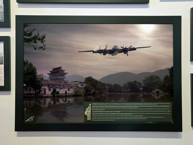 24x36 'Doolittle Raid' B-25B Mitchell s/n 40-2270 'Whiskey Pete' Relic Display