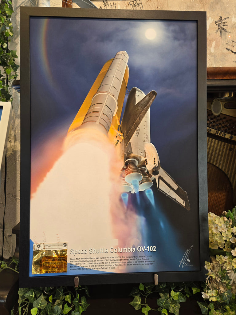 Apollo 13 & Space Shuttle Columbia 20x30 Set of Space-Flown Relic Displays