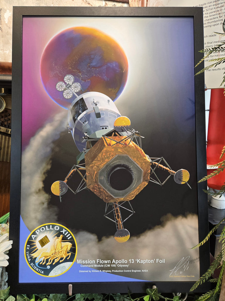 Apollo 13 & Space Shuttle Columbia 20x30 Set of Space-Flown Relic Displays