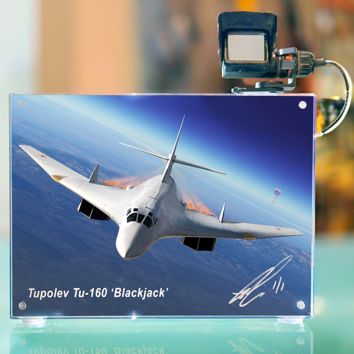 Tupolev Tu-160 Blackjack Cockpit Light Acrylic Relic Display by Ron Cole
