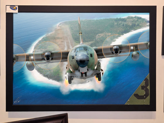 SPECIAL 24x36-inch Lockheed C-130 Hercules MAC Flown Relic Display from Ron Cole