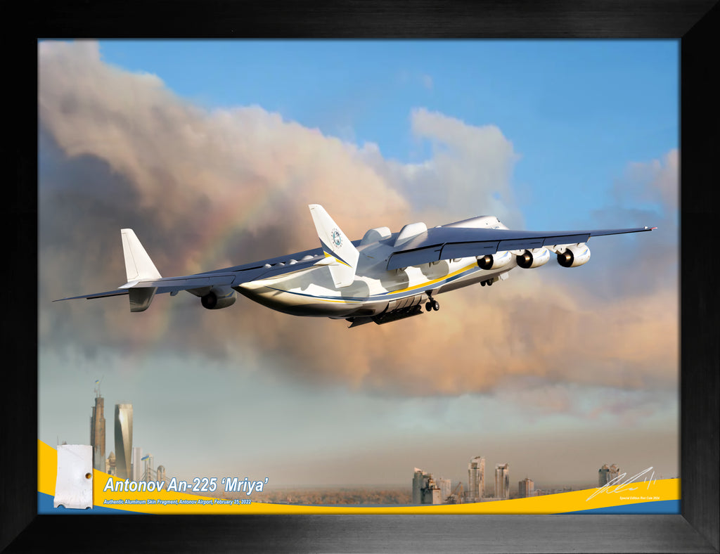 SPECIAL Antonov An-225 Mriya 24x18 Flown White Skin Relic Display (Copy)