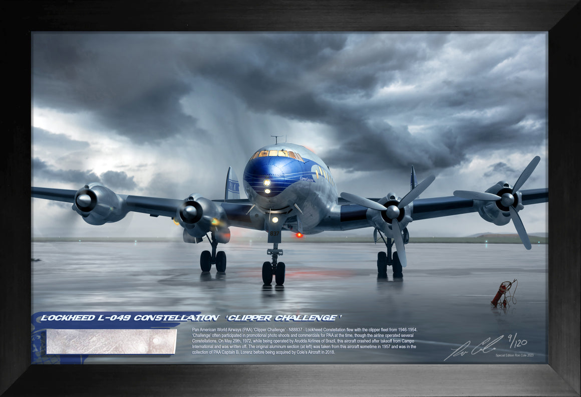 Pan American Lockheed Constellation 'Clipper Challenge' Relic Display