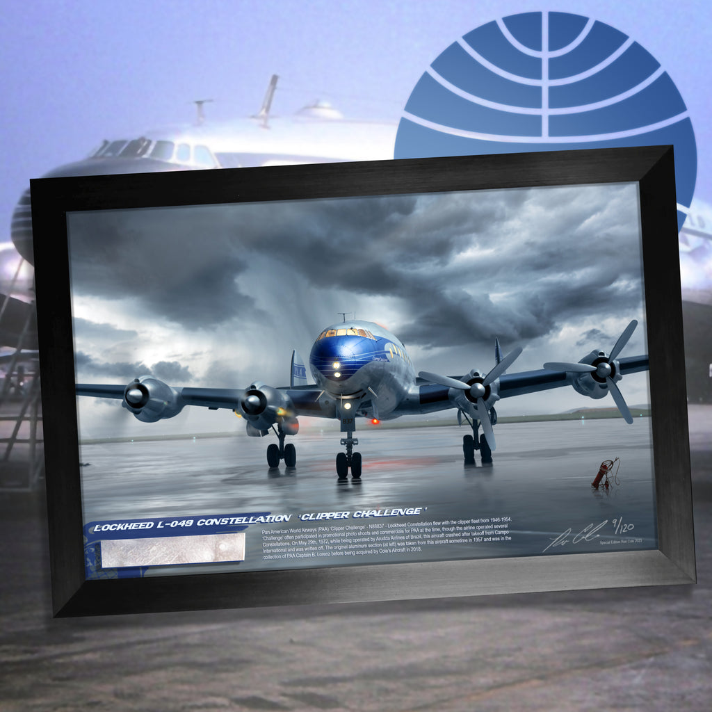 Pan American Lockheed Constellation 'Clipper Challenge' Relic Display