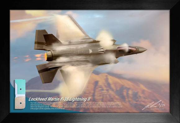 Lockheed Martin F-35 Thunderbolt II Flown Relic Display