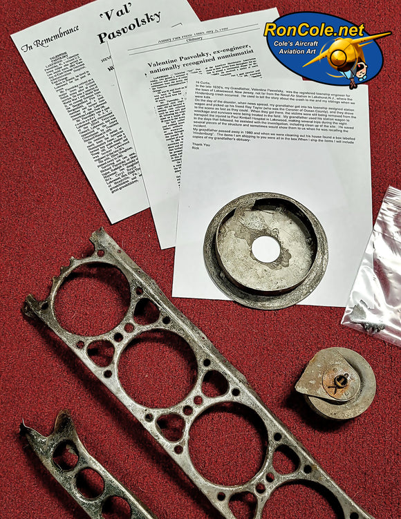 Airship Hindenburg LZ129 Lakehurst Crash Duraluminum Girder 8.5x11 Relic Display