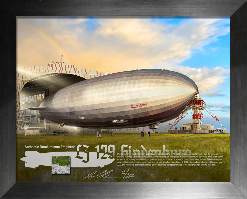 Airship Hindenburg LZ129 Lakehurst Crash Duraluminum Girder 8.5x11 Relic Display