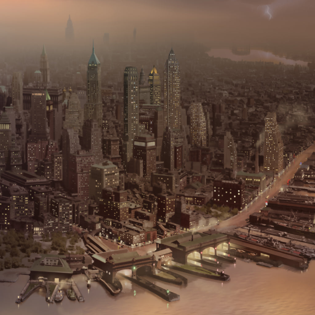 Airship LZ 129 Hindenburg Over Manhattan c. 1936 by Ron Cole