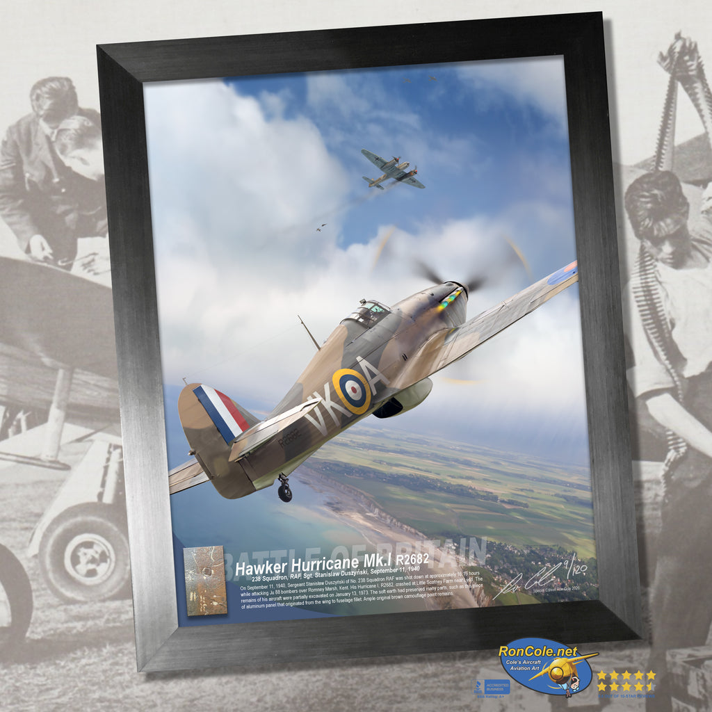 RAF Hawker Hurricane Mk.I Battle of Britain Combat Loss 238 Squadron RAF, by Ron Cole