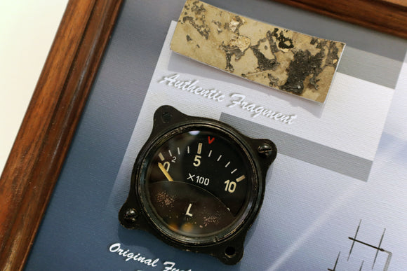 Special Luftwaffe Night Fighter Heinkel He 219 'Uhu' Fuel Gauge Relic Display by Ron Cole