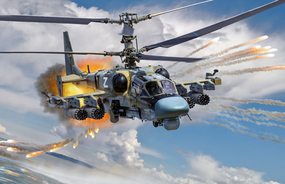 Russian Federation Kamov Ka-52 over Ukraine, by Ron Cole
