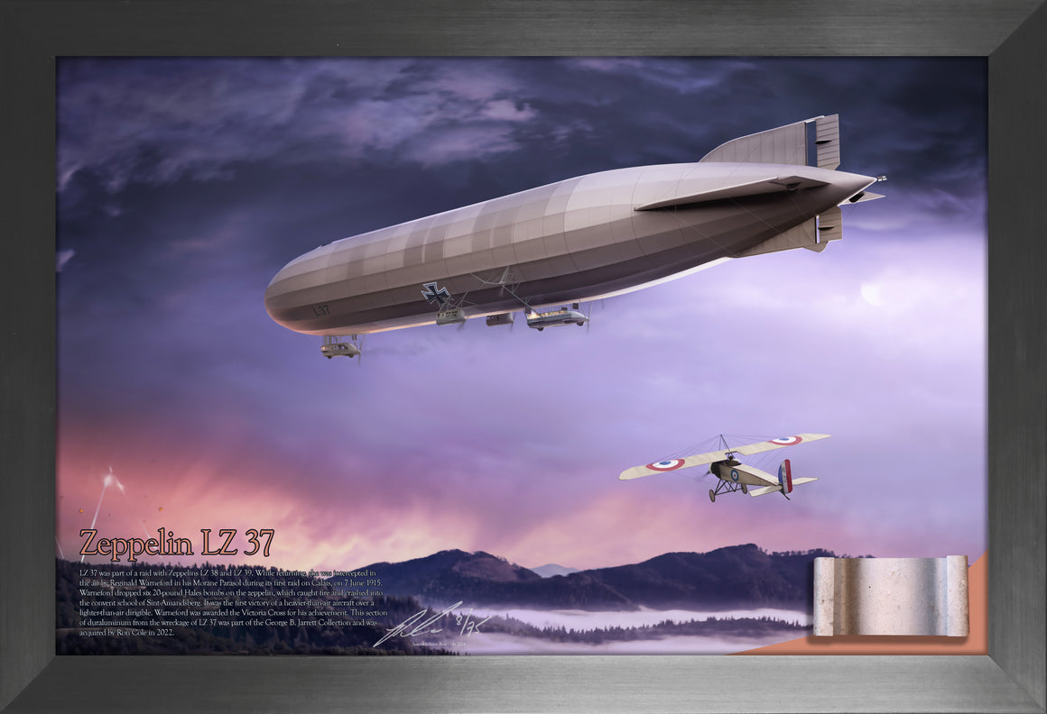 World War I German Zeppelin LZ 37 Flown Girder Relic Display