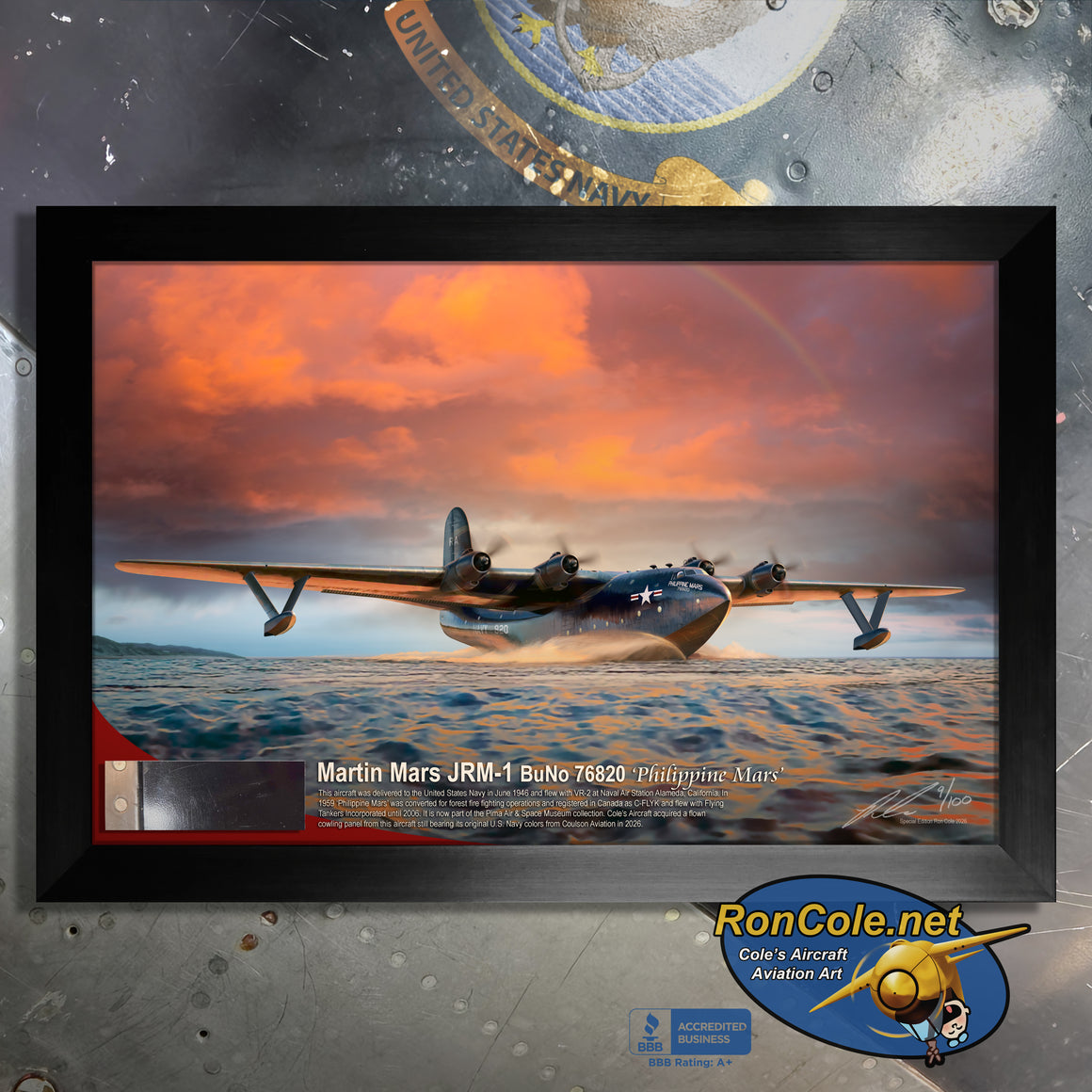 Martin JRM Mars U.S. Navy Flying Boat 'Philippine Mars' Relic Display by Ron Cole