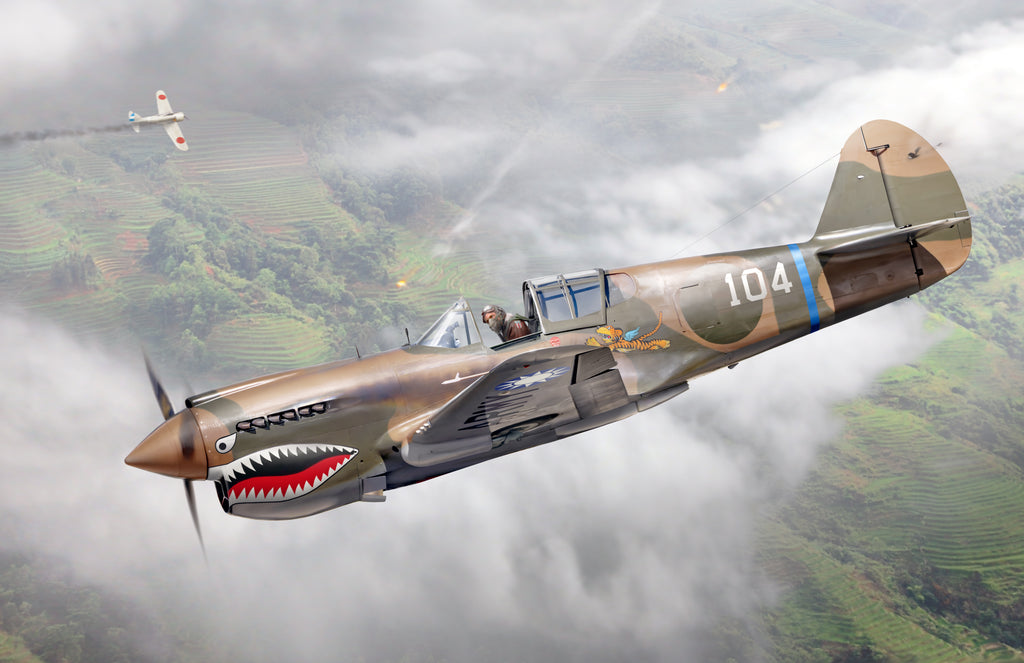 P-40E Flying Tigers 'Tiger 104' in China by Ron Cole