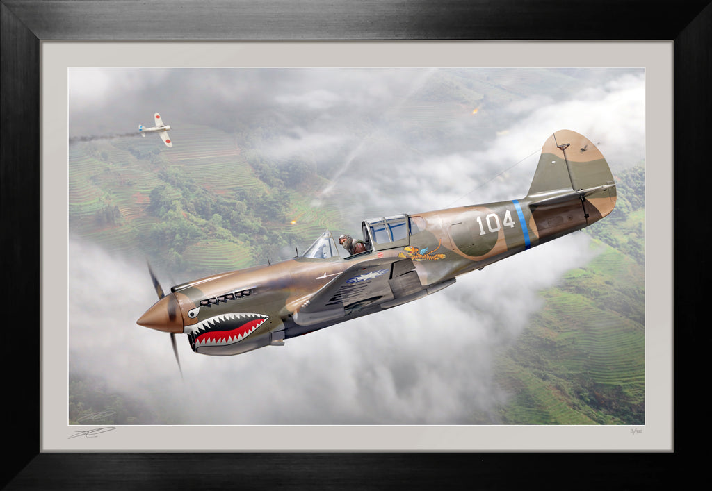 P-40E Flying Tigers 'Tiger 104' in China by Ron Cole