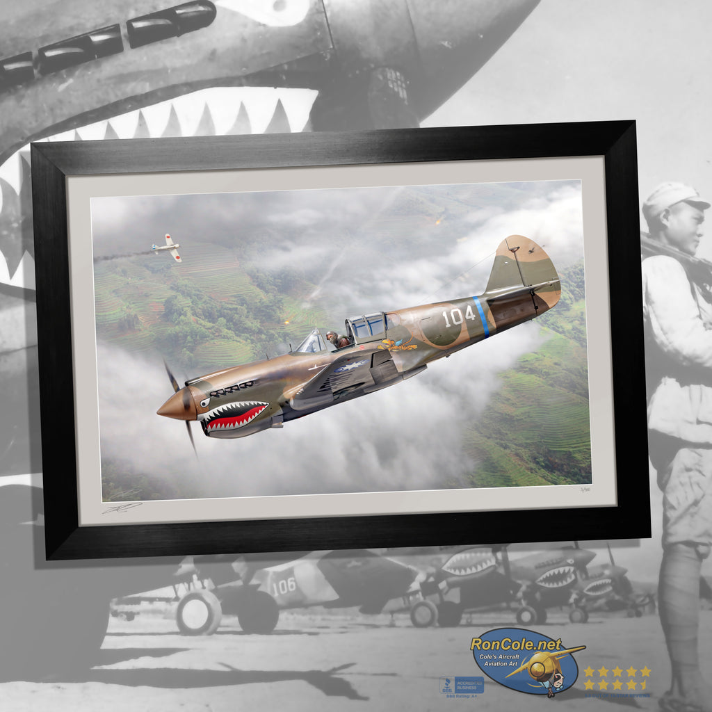 P-40E Flying Tigers 'Tiger 104' in China by Ron Cole