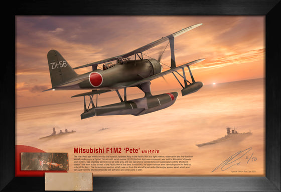 Japanese F1M2 'Pete' s/n 4178 Guadalcanal Relic Display by Ron Cole