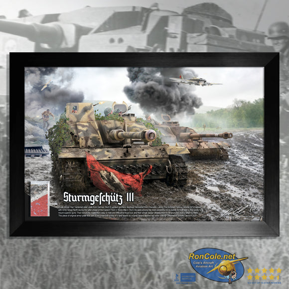 German StuG III Tank Destroyer Combat Loss Krupp Armor Relic Display by Ron Cole
