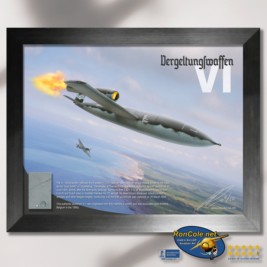 German V-1 Fi 103 Flying 'Buzz Bomb' Relic Display by Ron Cole
