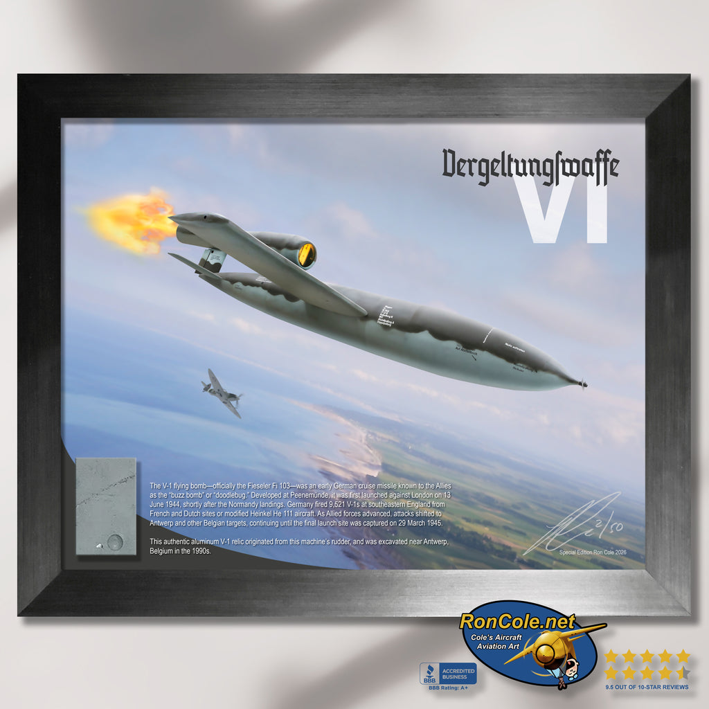 German V-1 Fi 103 Flying 'Buzz Bomb' Relic Display by Ron Cole