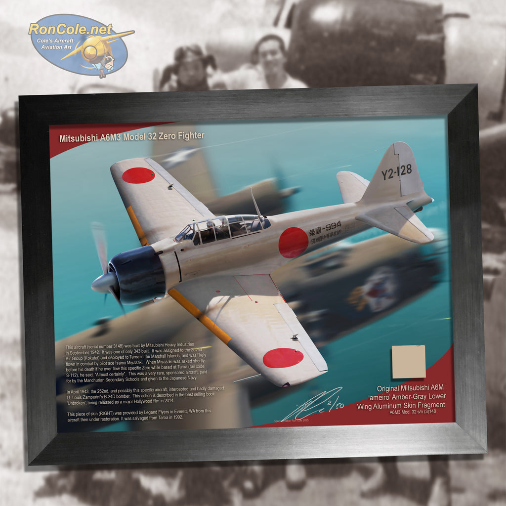 Mitsubishi A6M3 Zero Fighter c. 1942 'Ameiro Gray' Relic Display