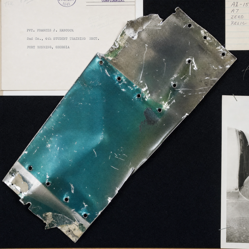 Pearl Harbor Japanese A6M2 Mod. 21 Zero s/n 5289 Takashi Hirano Relic Display