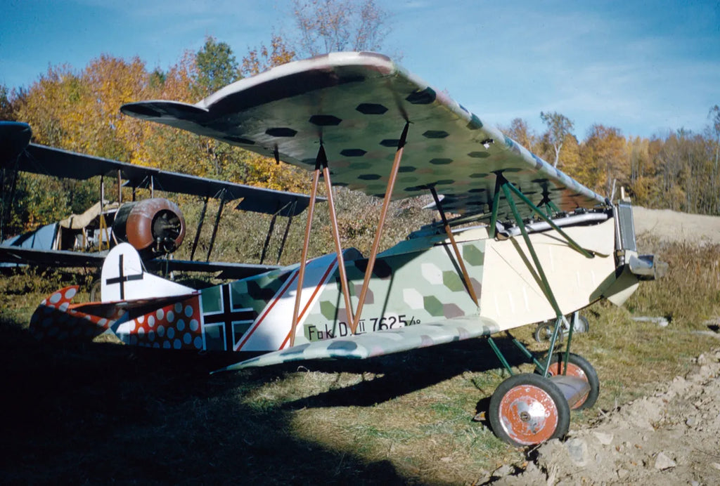 Cole Palen Fokker D.VII (C.I) c. 1956 Flown Linen Relic Display