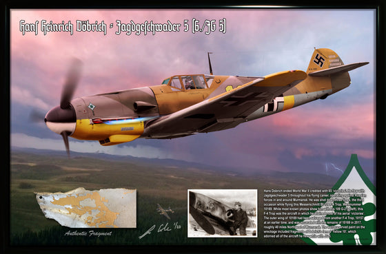 Luftwaffe 'Ace' Hans Dobrich Messerschmitt BF 109 F-4 Relic Display