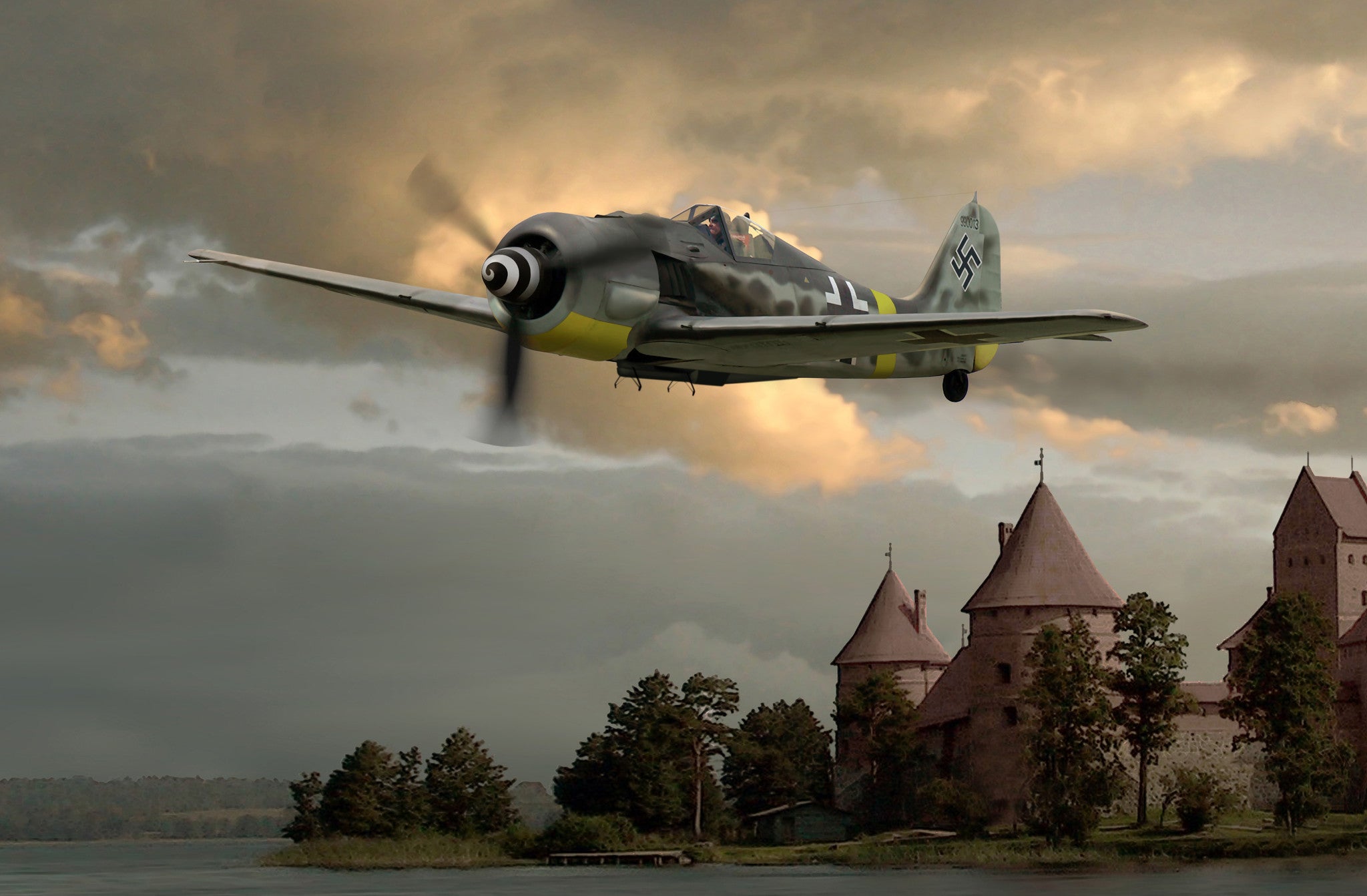 The Messerschmitt Bf 109 is a German World War II fighter aircraft that  was, along with the Focke-Wulf Fw 190, the backbone of the Luftwaffe Stock  Photo - Alamy