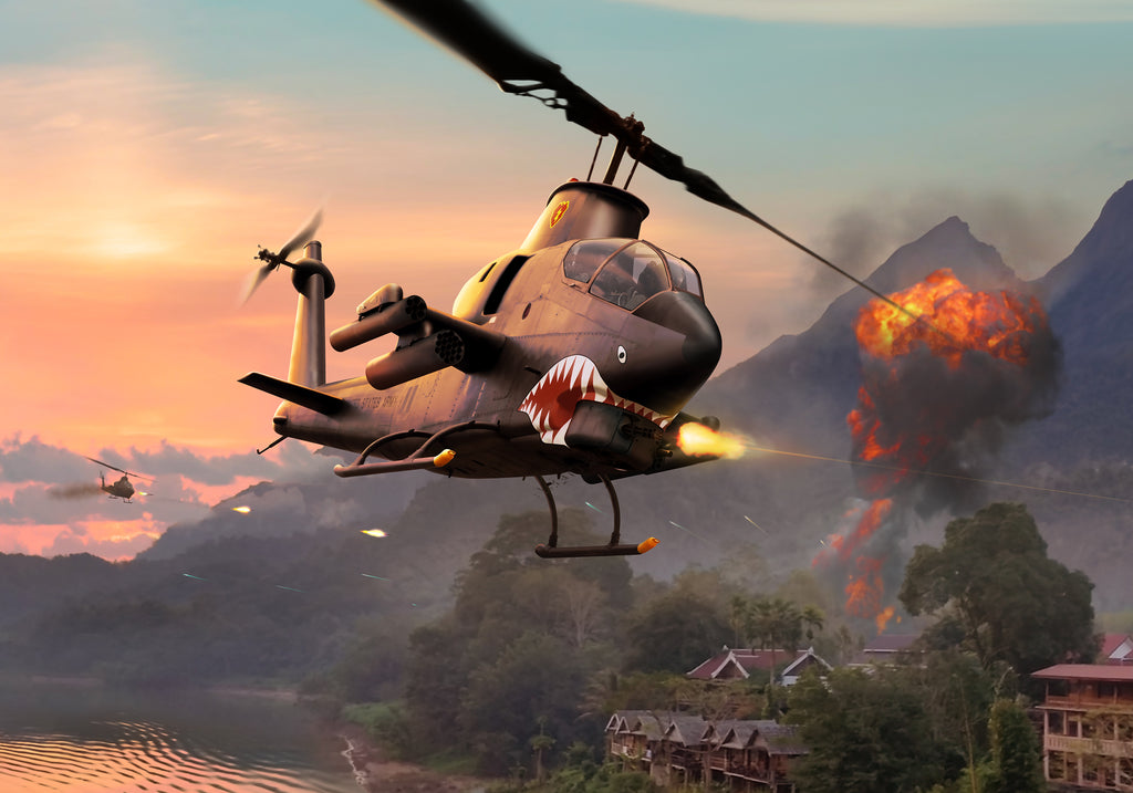 AH-1G Cobra Attack Helicopter in Vietnam, by Ron Cole