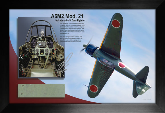 Japanese A6M2 Mod. 21 Zero Cockpit Green s/n 7830 Relic Display by Ron Cole