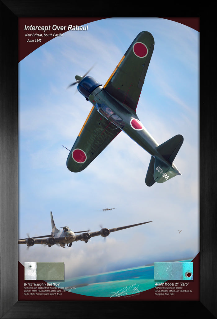 Special Japanese A6M2 Mod. 21 Zero & B-17E 'Naughty But Nice' Double Relic Display