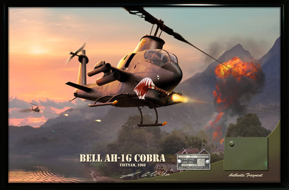 Bell AH-1G Cobra Attack Helicopter Limited Edition Relic Display