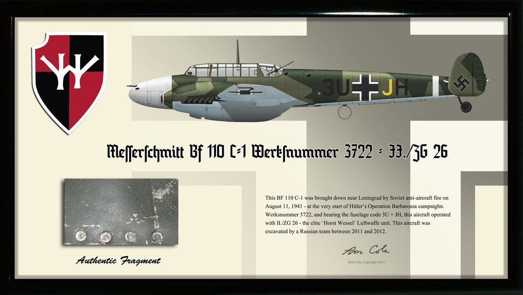 Luftwaffe Messerschmitt Bf 110 C-1 'Horst Wessel' Relic Display - Cole's Aircraft