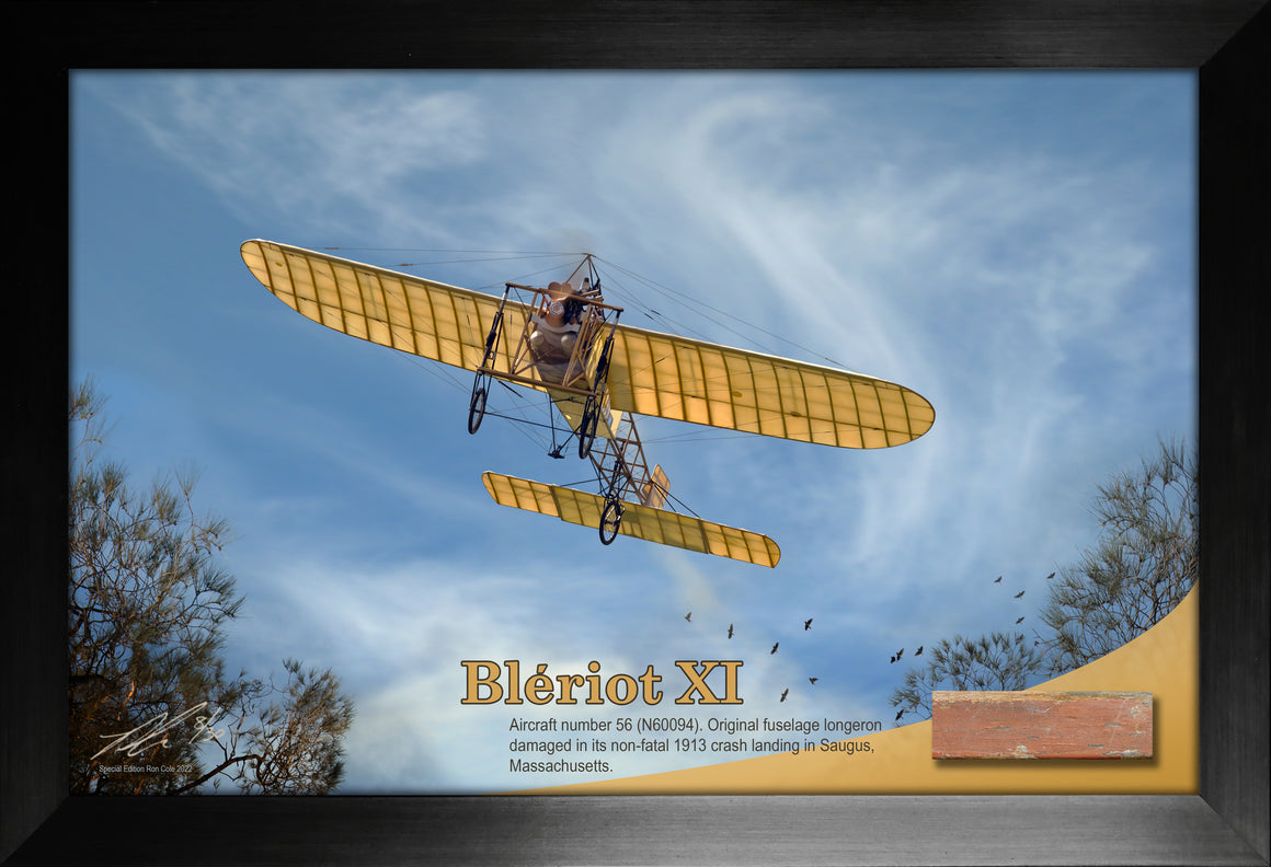 Bleriot XI Number 56 (1909) Original Fuselage Longeron Relic Display