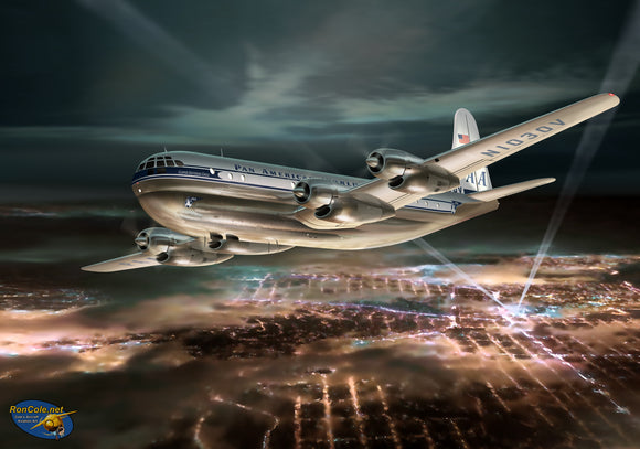 Pan Am Boeing 377 Stratocruiser over San Francisco - Cole's Aircraft - 1