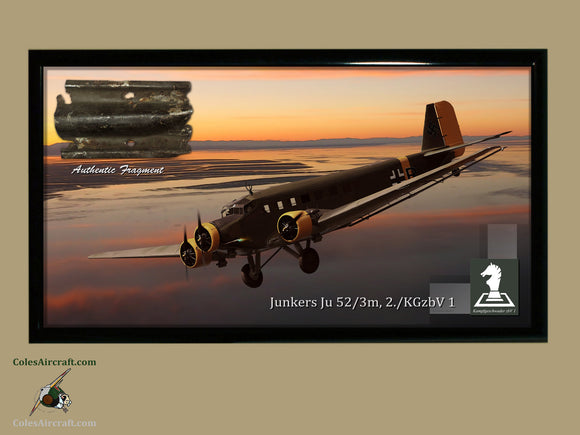 Luftwaffe Junkers Ju 52 Relic Display - Corrugated Metal, Crete Invasion - Cole's Aircraft