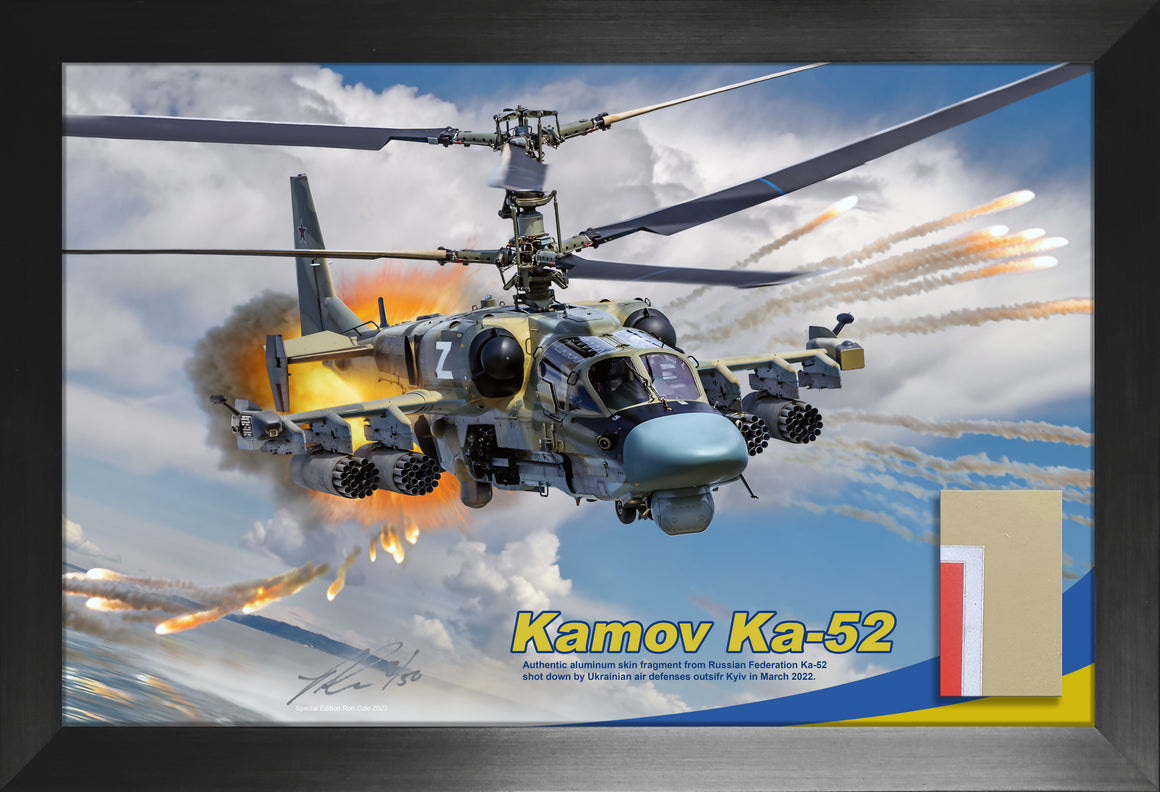Russian Federation Kamov Ka-52 Ukraine Combat Loss Relic Display by Ron Cole