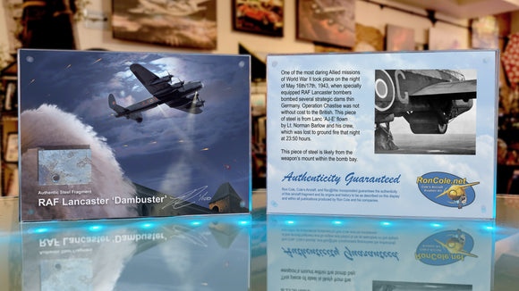 RAF Lancaster 'Dambuster' AJ-E Relic 6x8-inch Acrylic Desk Display