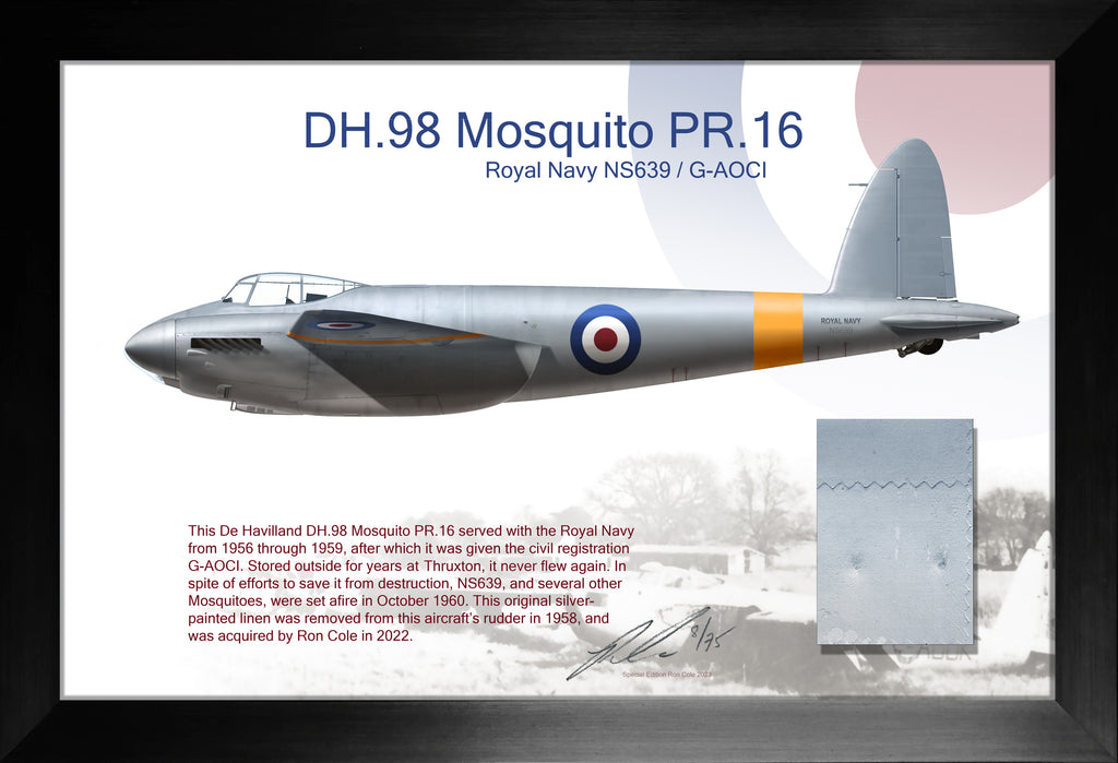 DH. 98 Mosquito PR.16 'NS639' Silver Linen Relic Display
