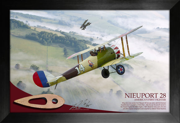 Nieuport 28 AEF Wing Strut Cross Section Relic Display