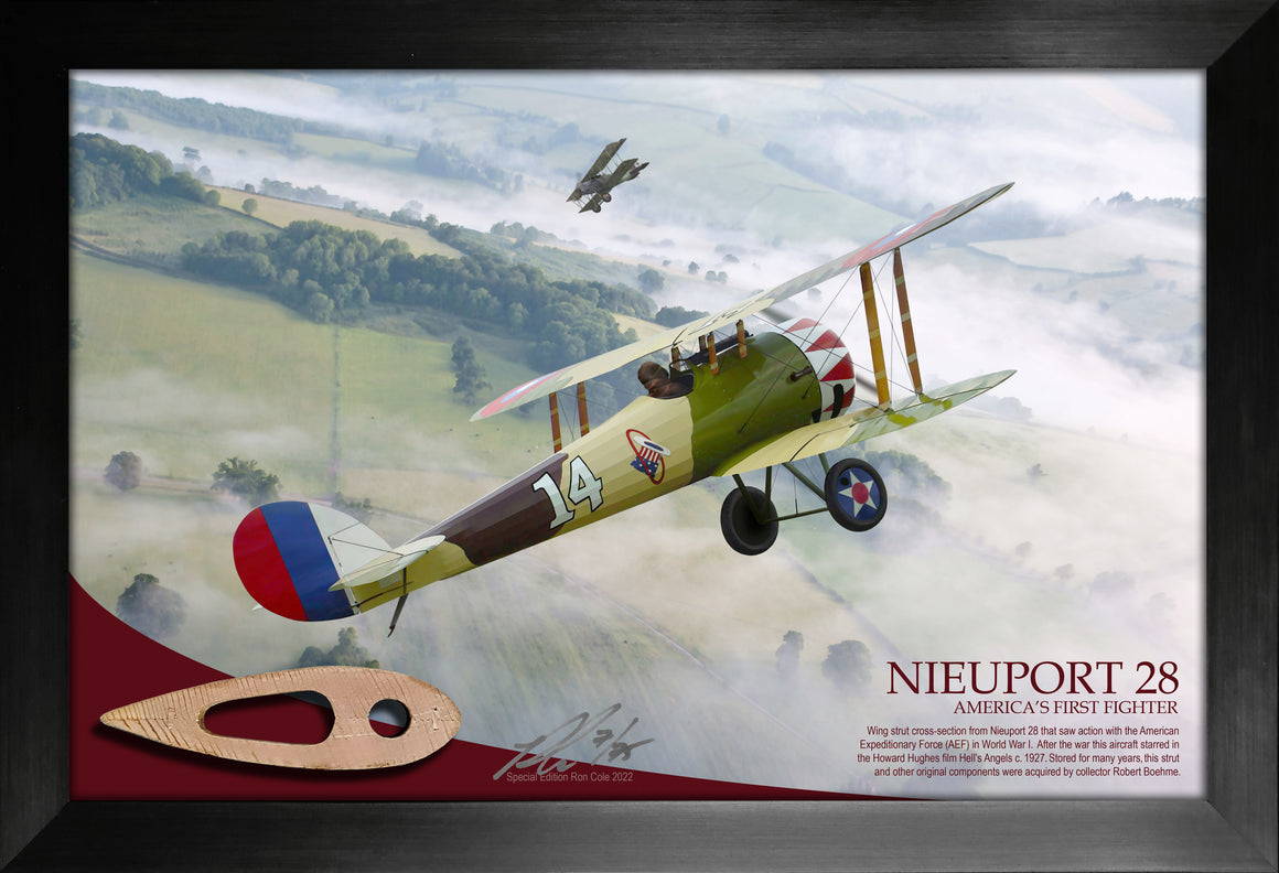 Nieuport 28 AEF Wing Strut Cross Section Relic Display