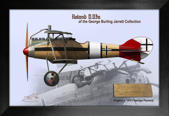 German Roland D.VIa Fuselage Plywood Relic Display